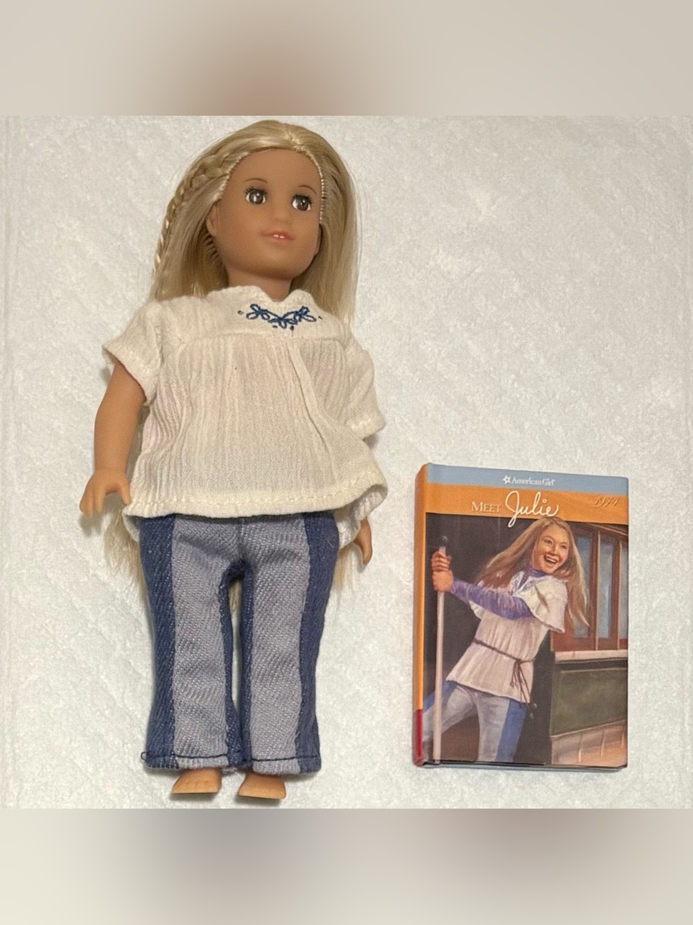 American Girl Doll Julie Albright's Mini Doll & Mini Book